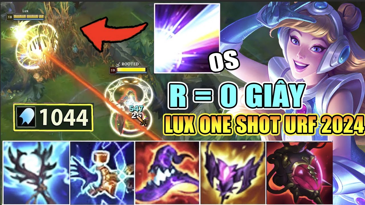 OMGG !! R CHỈ 0 GIÂY HỒI - QUÁ ĐÃ VỚI LUX GẦN 1000 AP TRONG URF 2024