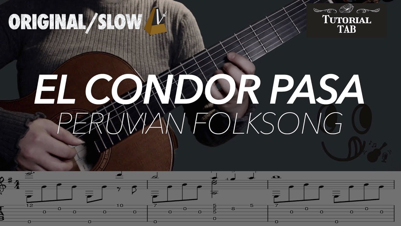 El Condor Pasa - Peruvian Folksong (Fingerstyle Tutorial with TAB)