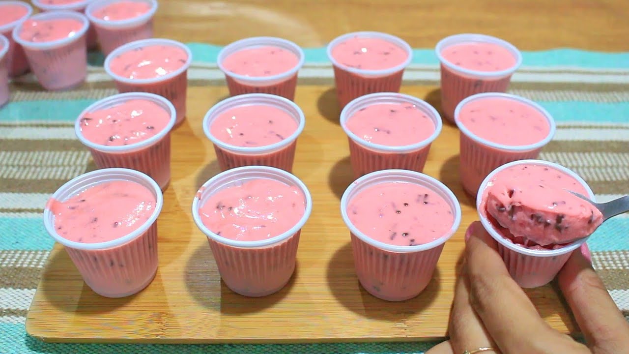 MOUSSE NO COPINHO PARA FESTAS/ MOUSSE COM TANG/ MOUSSE DE MORANGO/ PARA FAZER RENDA EXTRA