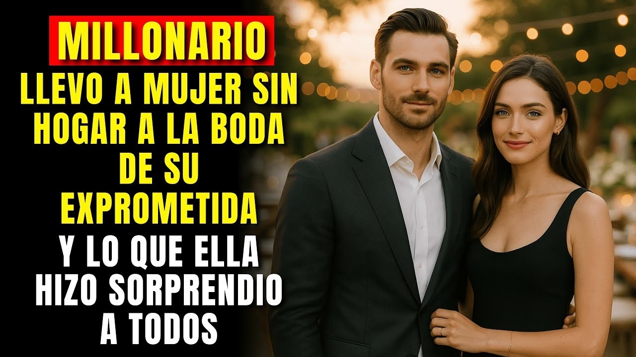 Millonario llevó a una mujer sin hogar a la boda de su exprometida, y lo que ella hizo...