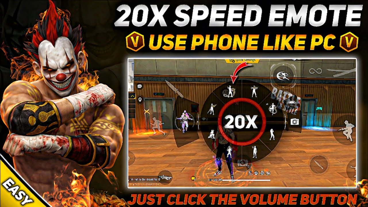 Free Fire Fast Emote 2026 | Volume Button দিয়ে PC এর মতো Fast Emote Trick 🔥