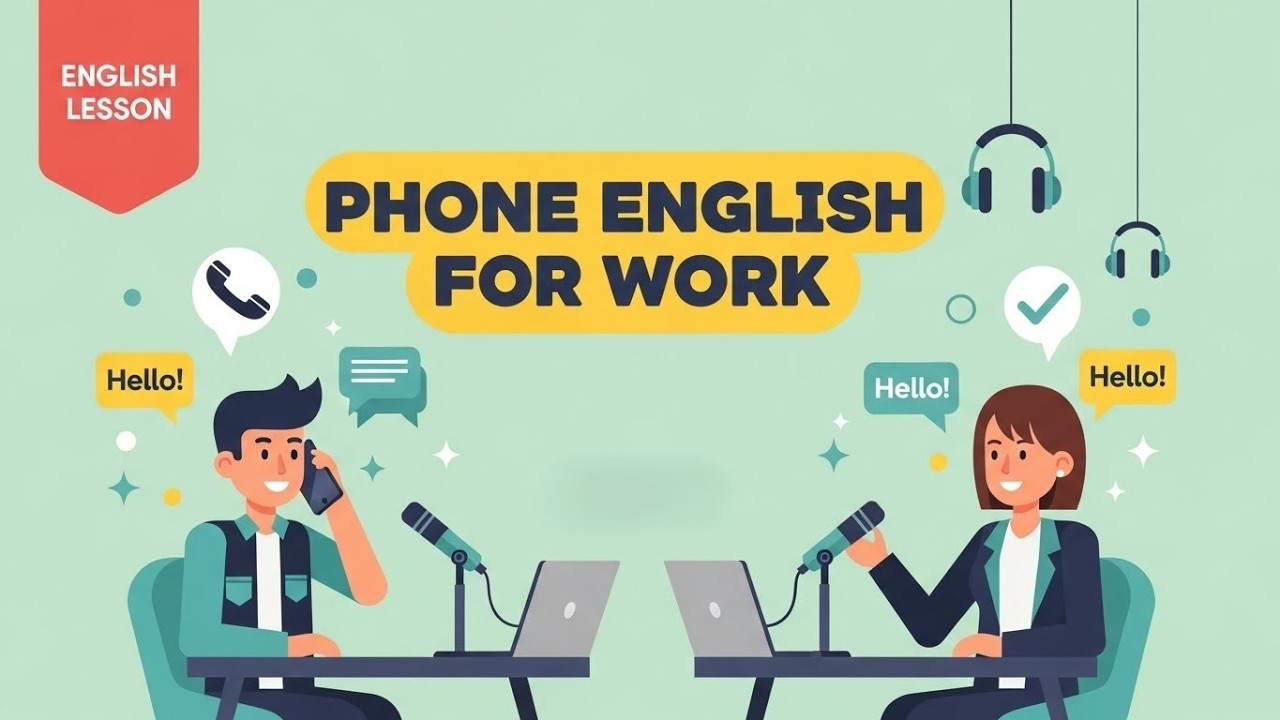 English Podcast for Easy English Conversation Practice | Phone Conversation at Work