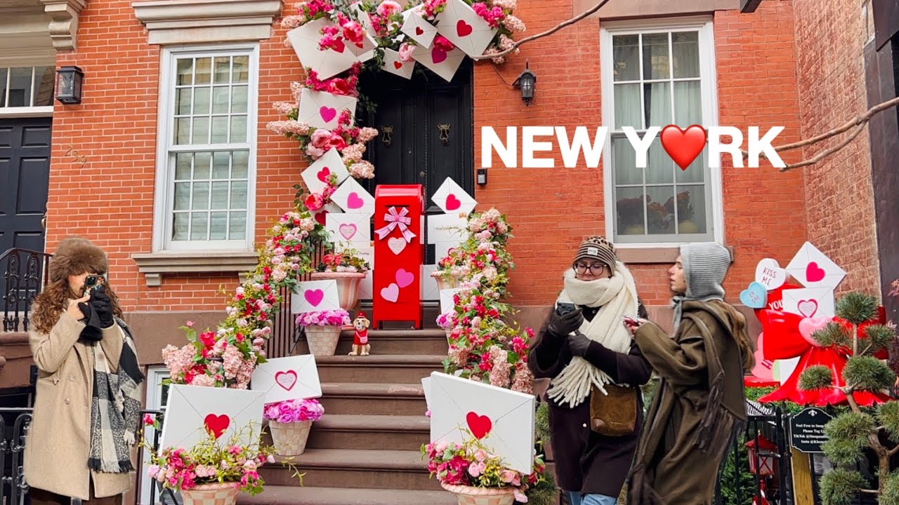 [4K]🇺🇸NYC Walk🗽Early Valentine’s Decor on UES🌹NEW Mr. Pink at Flatiron & Lively 5th Ave | Jan 2026