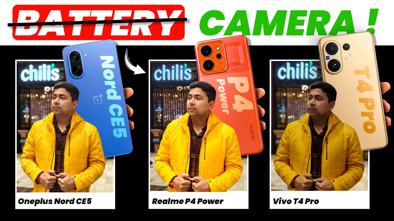 realme P4 Power vs OnePlus Nord CE 5 vs vivo T4 Pro - Forget Battery Drain ⚡Lets Talk Camera Test⚡