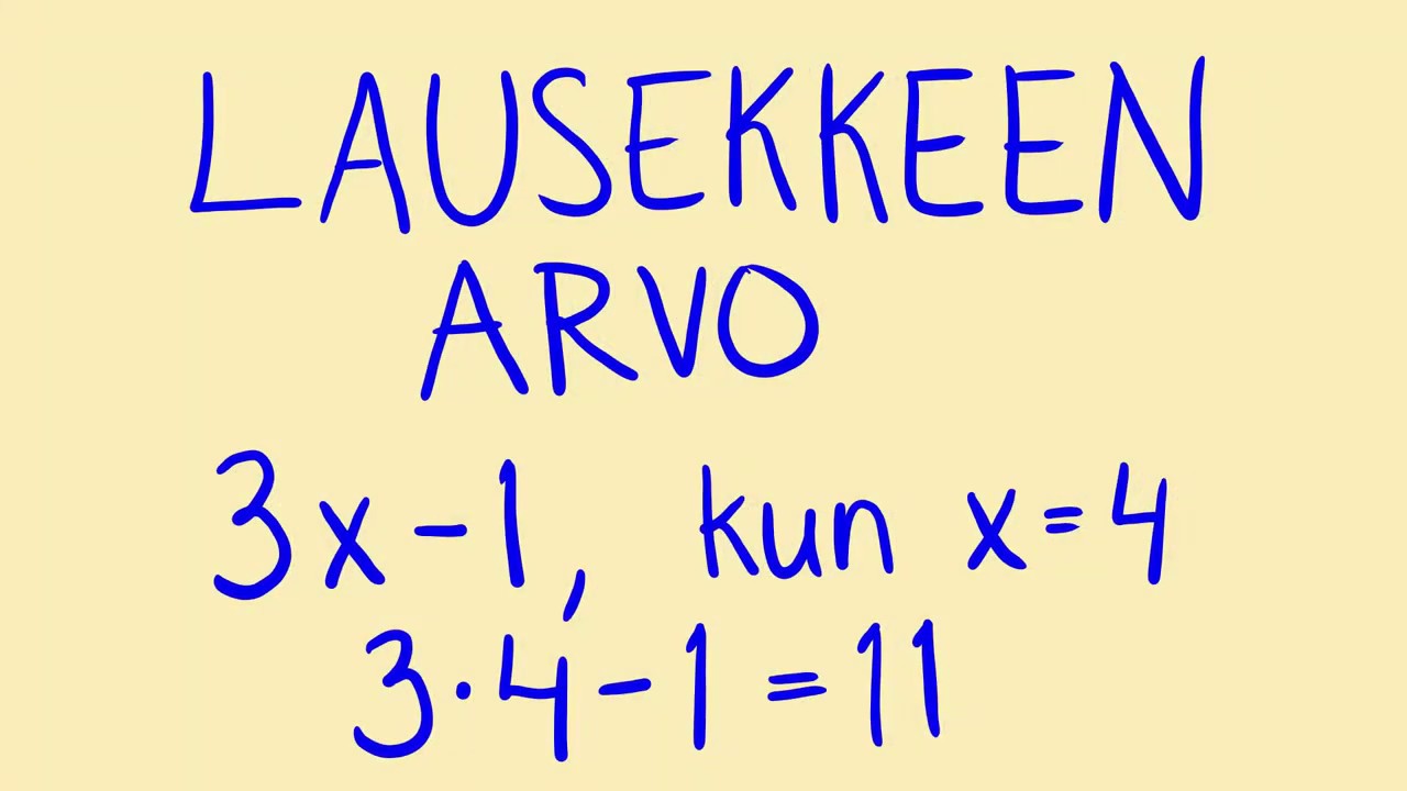 Lausekkeen arvo