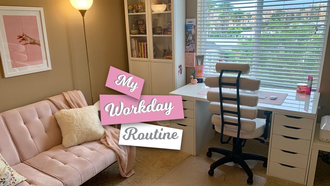 MY WORKDAY ROUTINE | WORKING FROM HOME, WORK WITH ME!