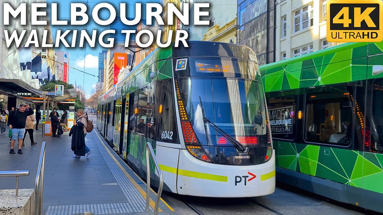 Melbourne City Walking Tour - From Elizabeth Street to Lonsdale Street | 4K Video