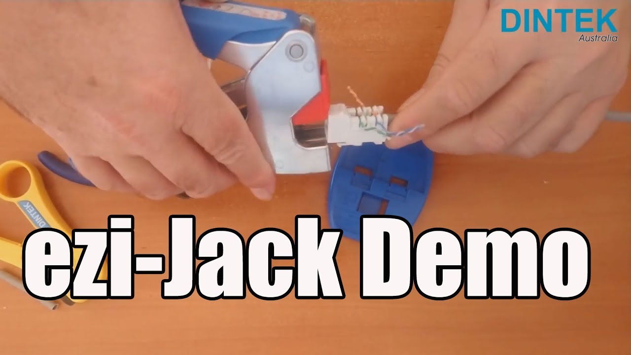 How to terminate RJ45 keystone jacks using the DINTEK ezi-Tool90