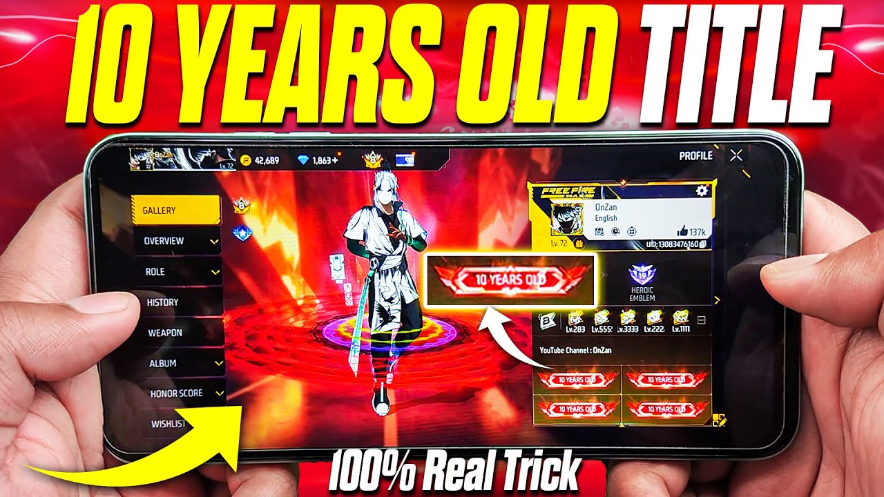 How To Get 10 Years Old Title in Free Fire - Real?