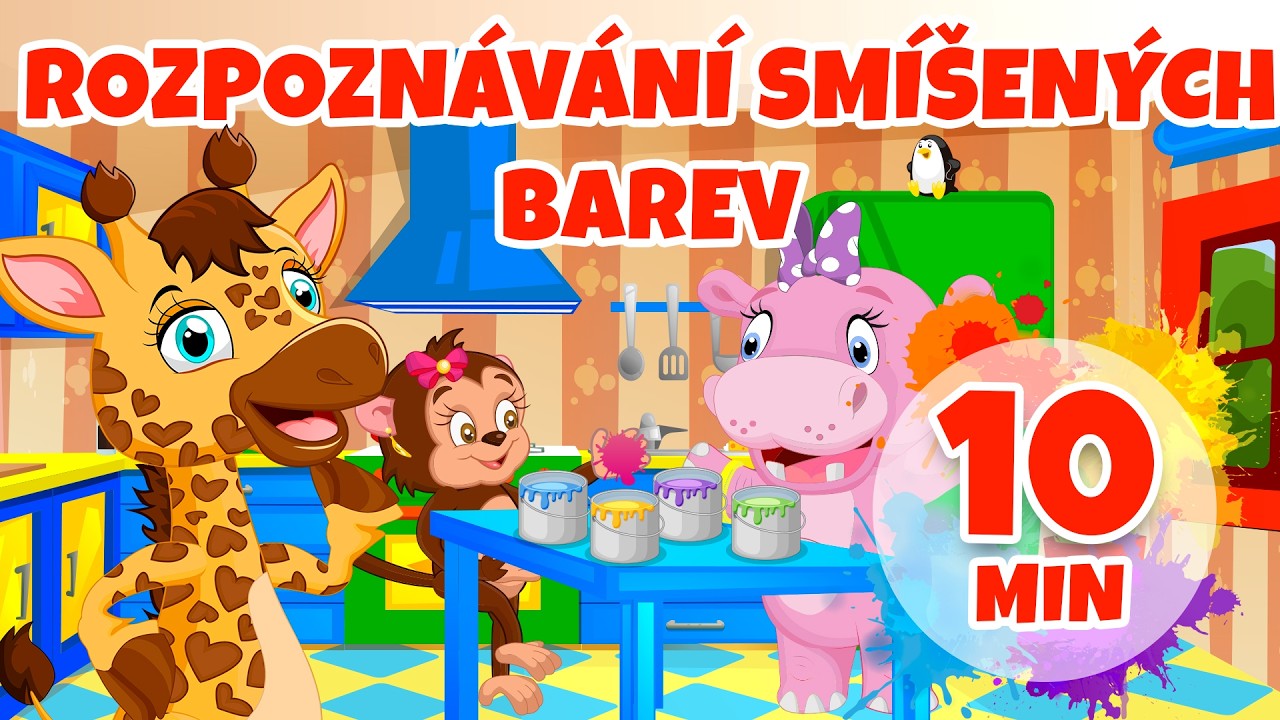 Rozpoznávání smíšených barev - 10 min Giramille | Dětské říkanky a písničky