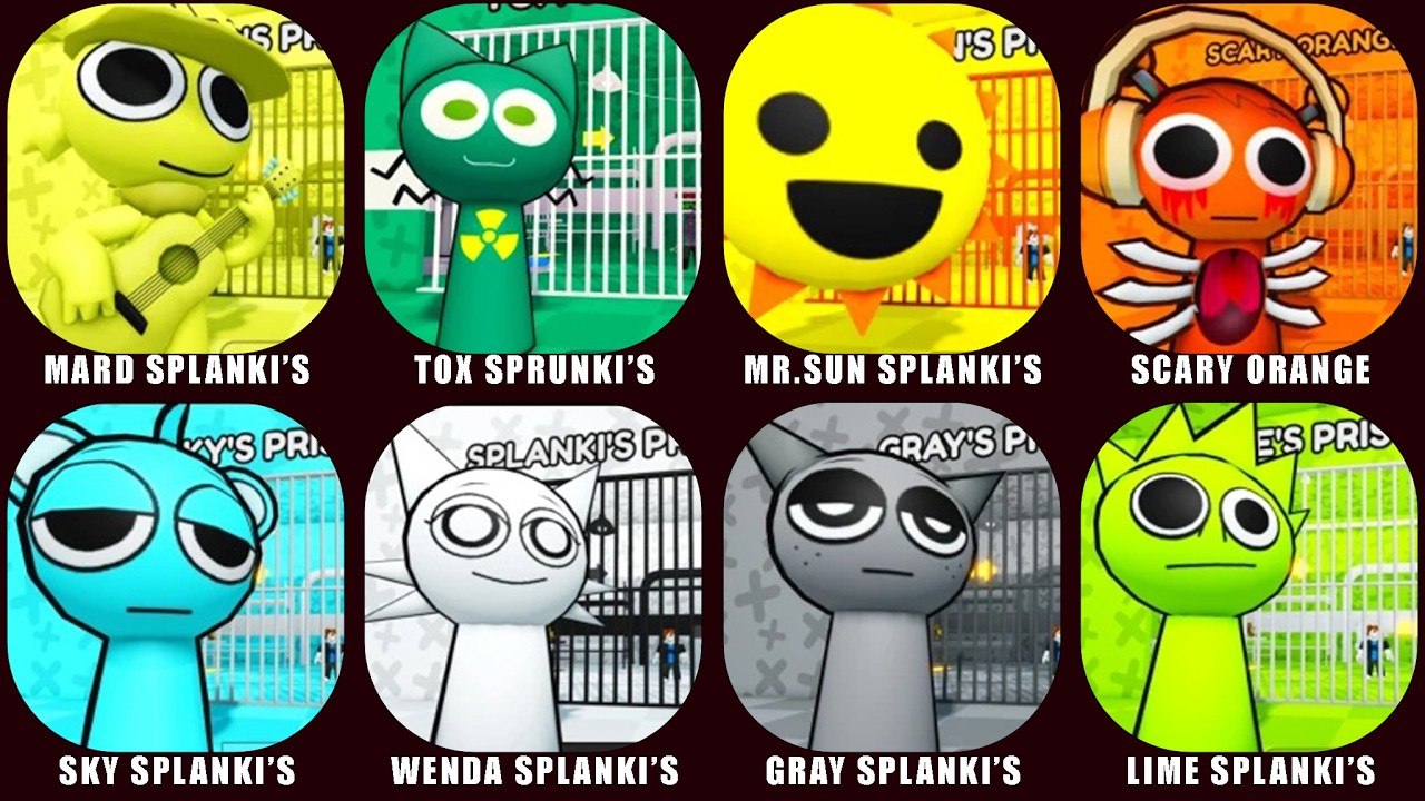 ROBLOX: MARD SPRUNKI'S, ☢TOX SPRUNKI'S, ☀️MR. SUN SPLANKI'S, SKY SPLANKI'S, ROBLOX JUMPSCARES!