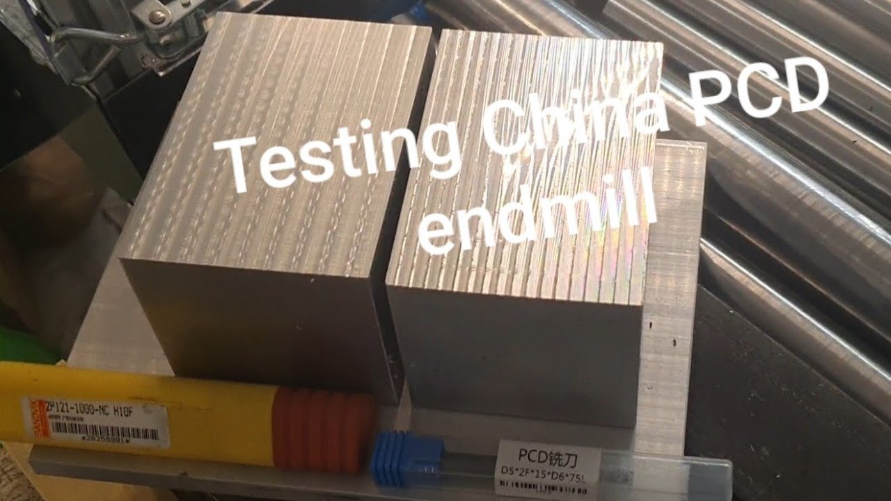 PCD cutter / endmill - test cut 6082 aluminium with diy cnc router