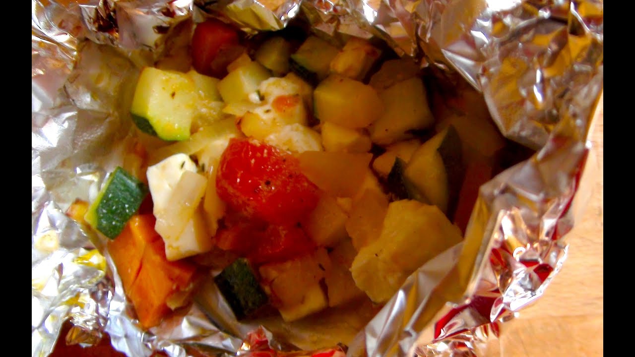 Schafskaese Gemüsepäckchen tolles einfachKochen Sommer-Rezept für Grill oder Backofen