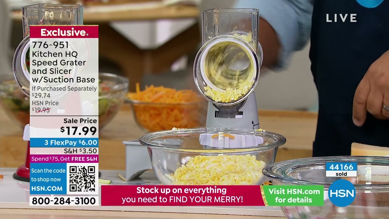 Kitchen HQ Speed Grater and Slicer with Suction Base