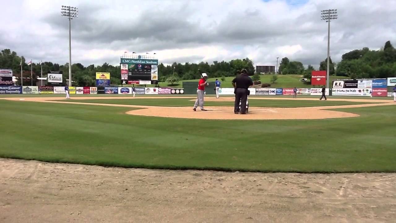 Miles Michnowicz pitching at Atlantic showcase August 2013