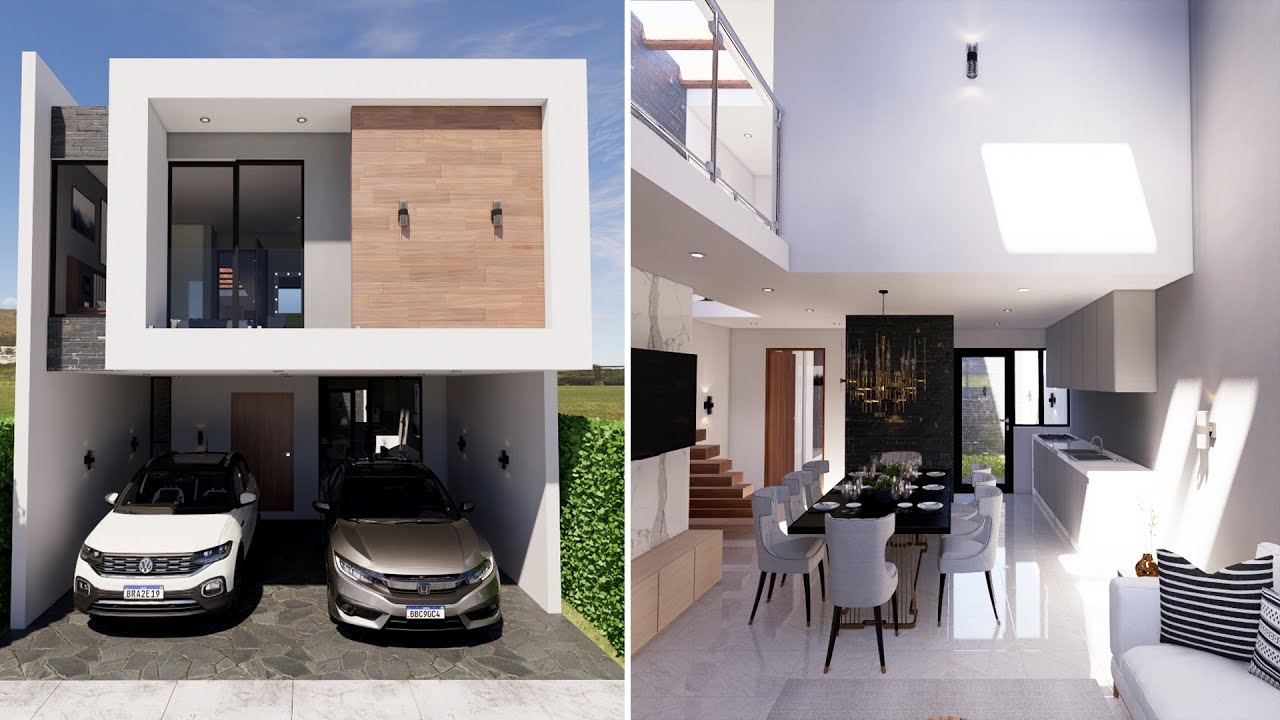 casa 6 X 20 con DOBLE ALTURA EN SALA DE ESTAR