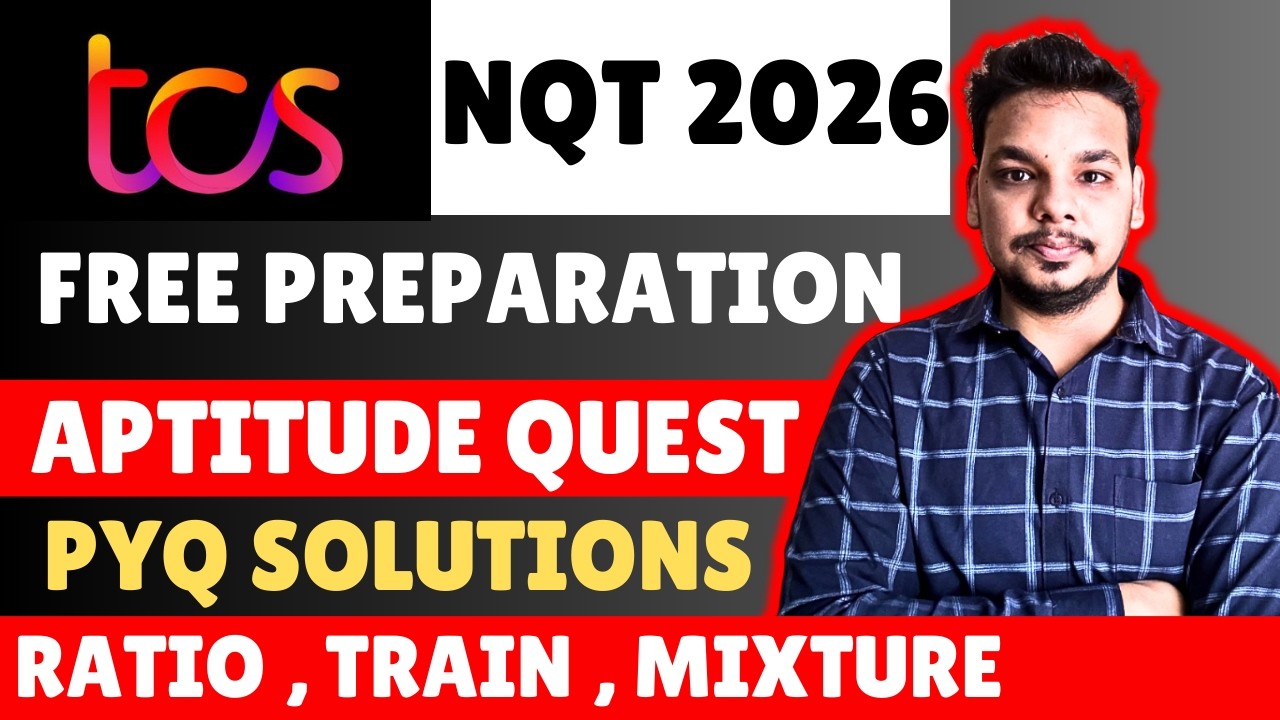 TCS NQT 2026 Preparation | TCS Aptitude Questions, Numeric Ability | TCS NQT Hiring | Previous Year