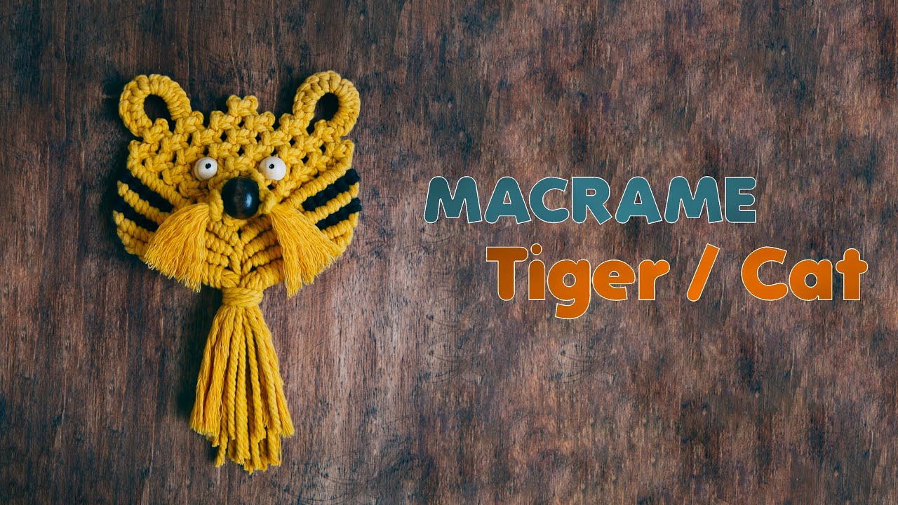 Macrame Tiger 🐯/ Cat 🐈  Wall Hanging 2022