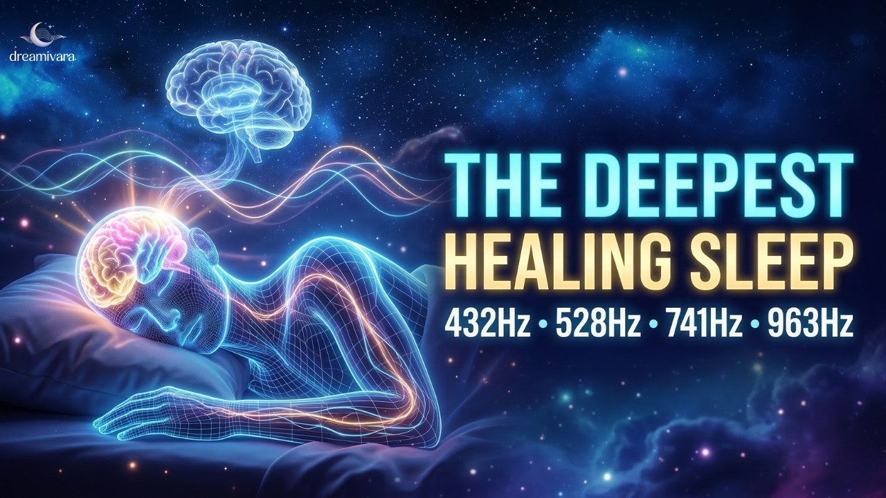 432Hz + 528Hz + 741Hz + 963Hz | The Deepest Healing Sleep for Whole Body Regeneration