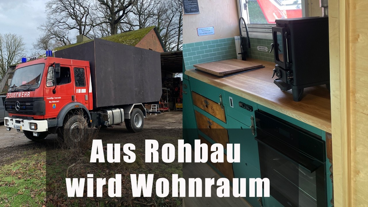 Wohnkabine aus Holz selber bauen 🪚 – Camperausbau eines 1224 Feuerwehr LKWs 🚒