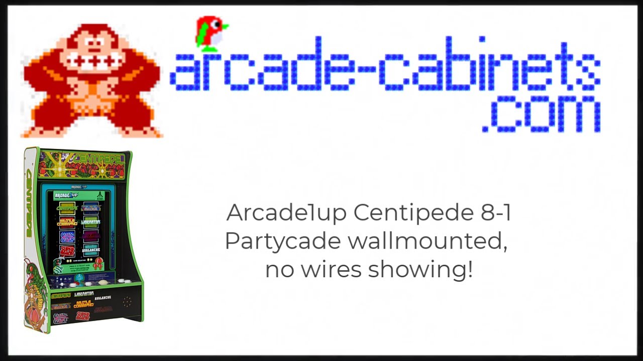 Arcade1up Centipede Partycade wall mounted with no wires showing!