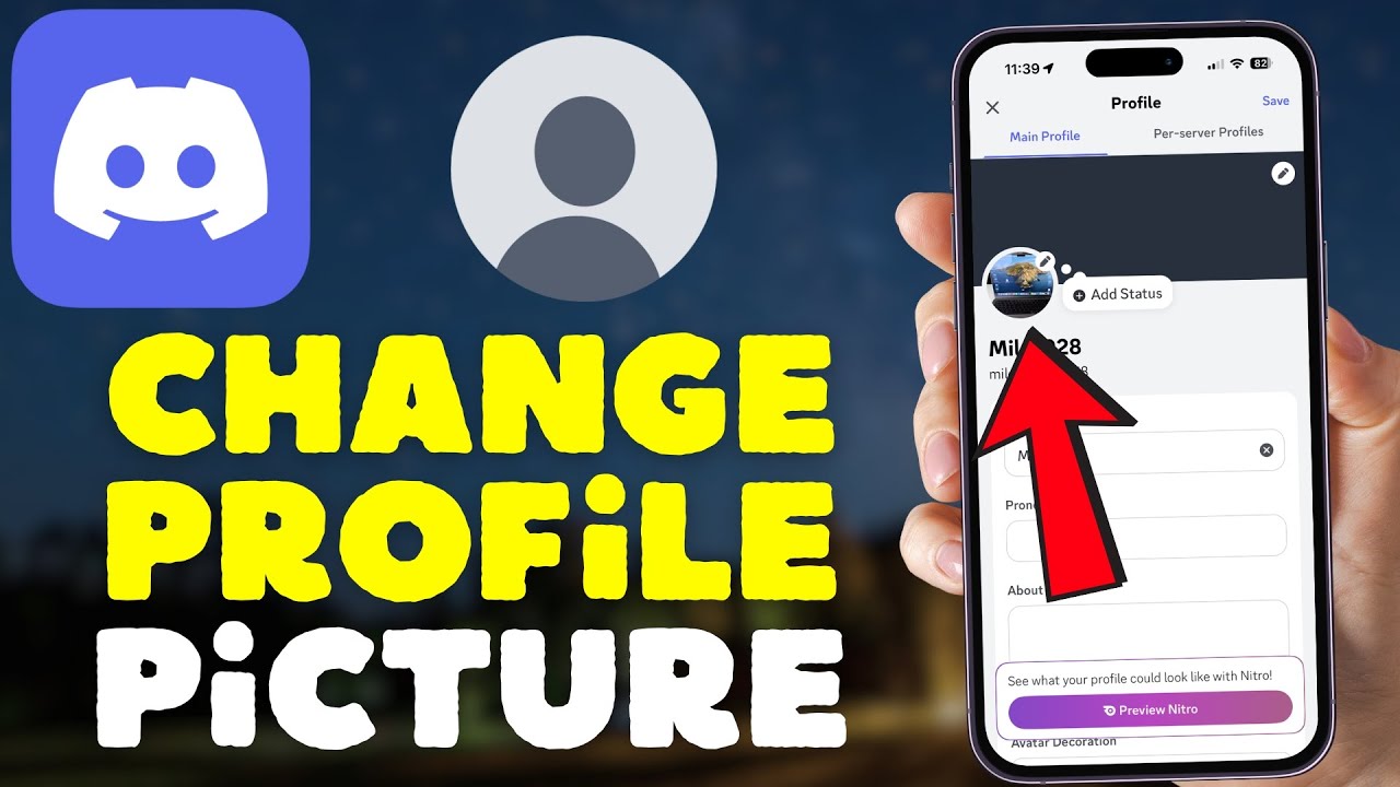 Как изменить фотографию профиля в Discord Mobile
