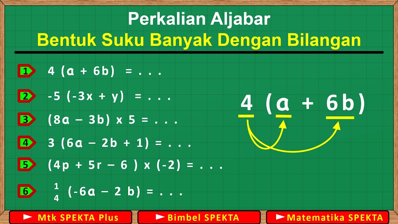 Perkalian Aljabar Bentuk Suku Banyak Dengan Bilangan