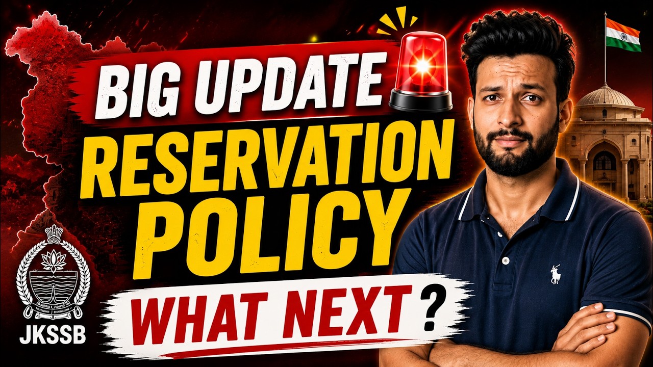 J&K Reservation Policy Update 🚨RBA 3% & EWS 7% Quota Cuts Explained