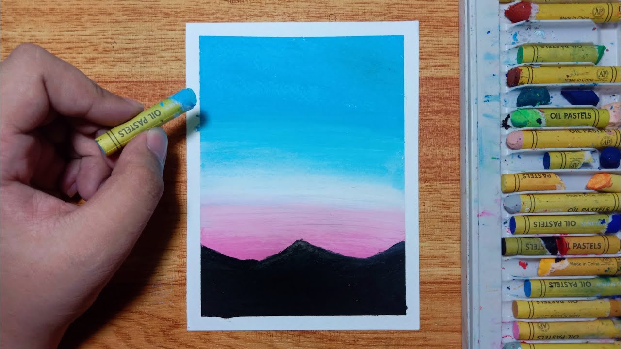 Easy and Simple Oil Pastel Drawing for Beginners | Step-by-step Tutorial