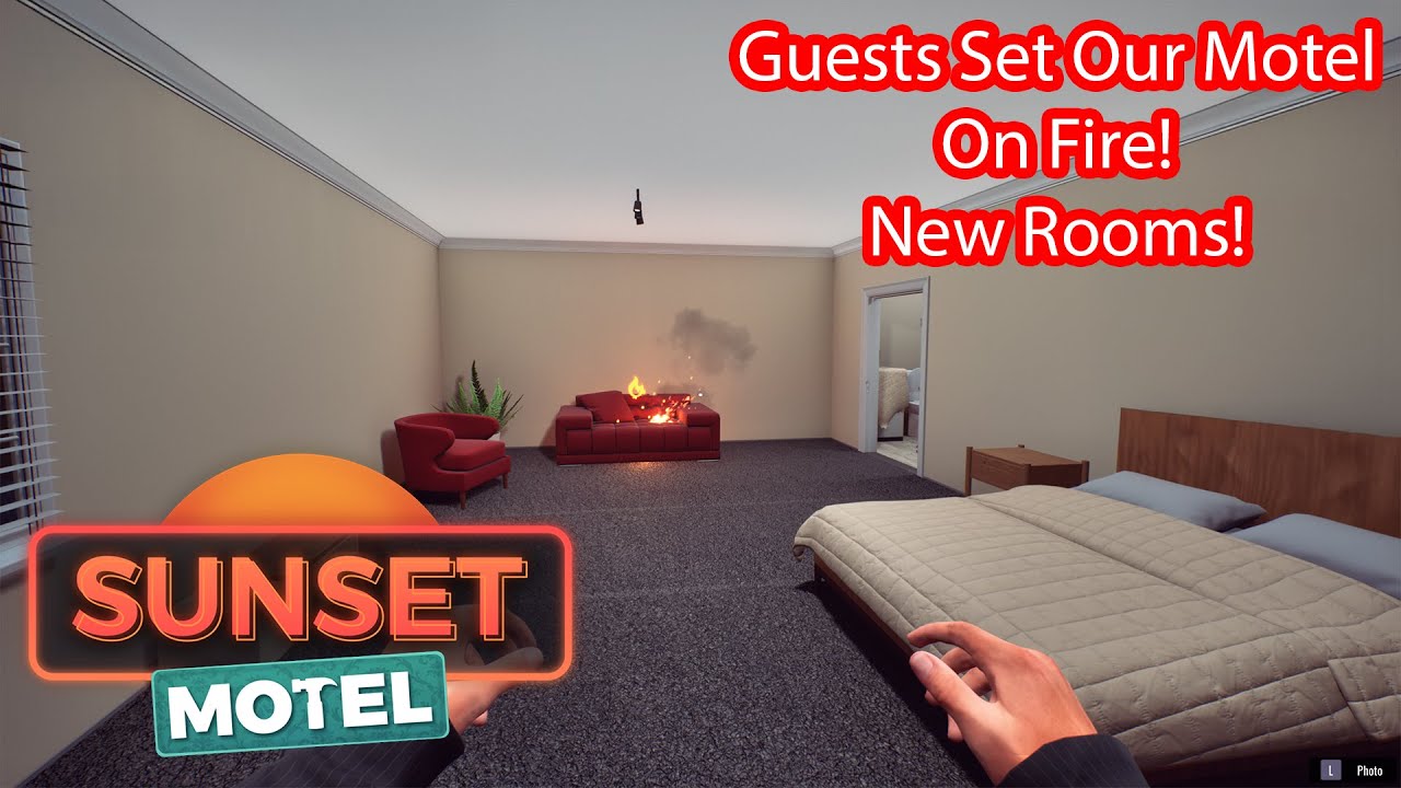Sunset Motel Simulator: New Rooms, Crazy Guests, & a Fiery Disaster!🔥 | Epic Gameplay Part 2
