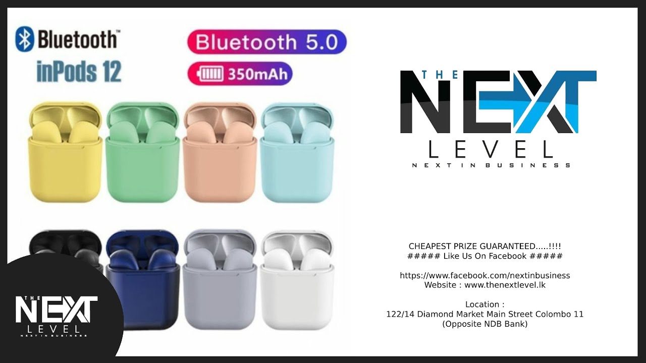 inPods i12 TWS Wireless Earbuds Airpods Clone (Super Copy)