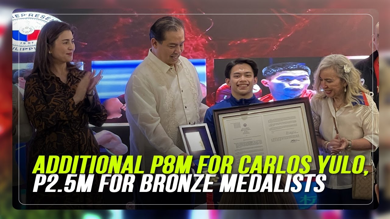 Additional P8M for Carlos Yulo from House members | ABS-CBN News