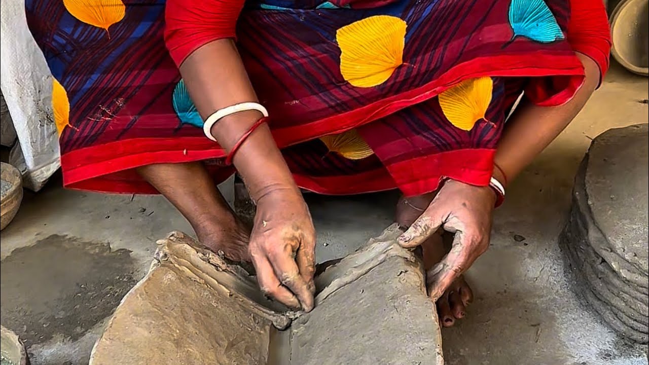 Traditional Clay Roof Tile (Tali) Making – Full Process by Hand😯