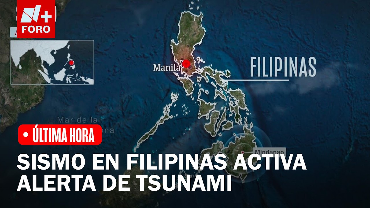 Emiten alerta de tsunami tras terremoto de magnitud 7 en Mindanao, Filipinas