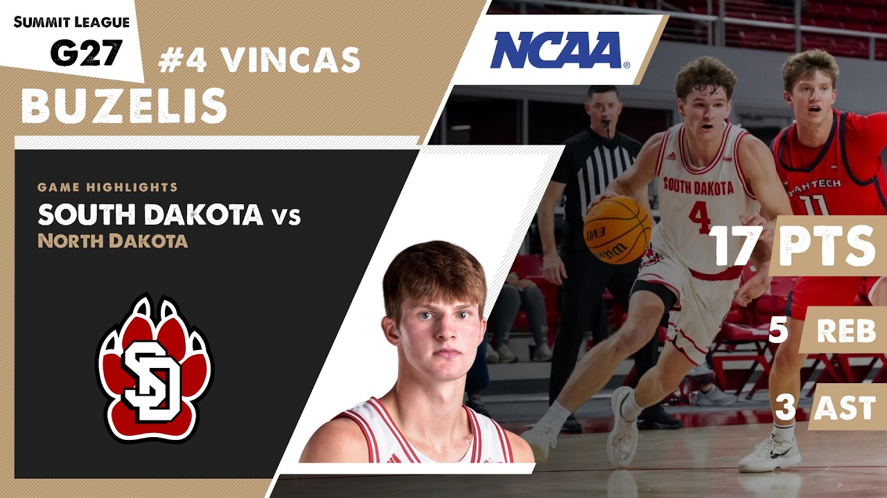 VINCAS BUZELIS 17 PTS & 5 REB South Dakota Coyotes vs North Dakota