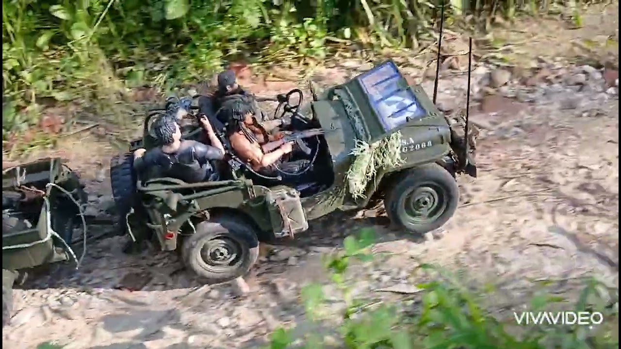 Jjrc c8815 military jeep with John,Drake and Nick
