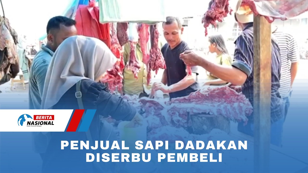 Penjual Sapi Dadakan Diserbu Pembeli