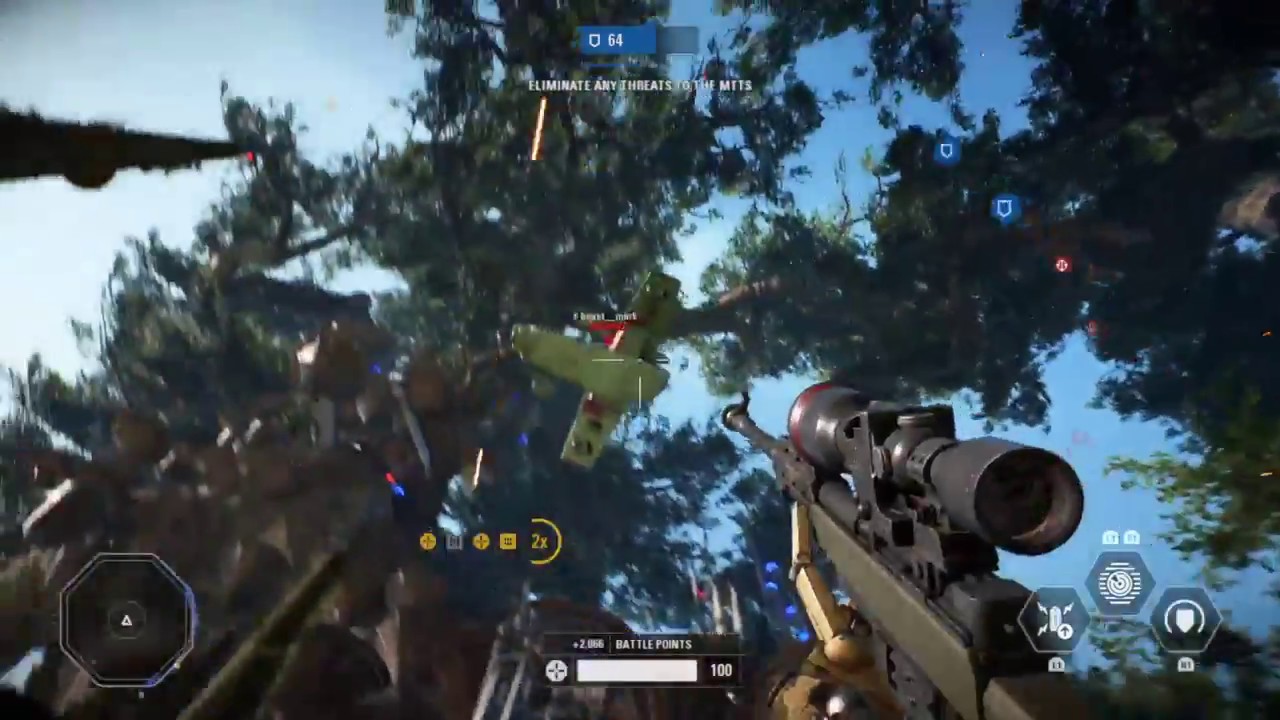 STAR WARS Battlefront II Droid Specialist Defeating 2 LAAT's In Galactic Assault