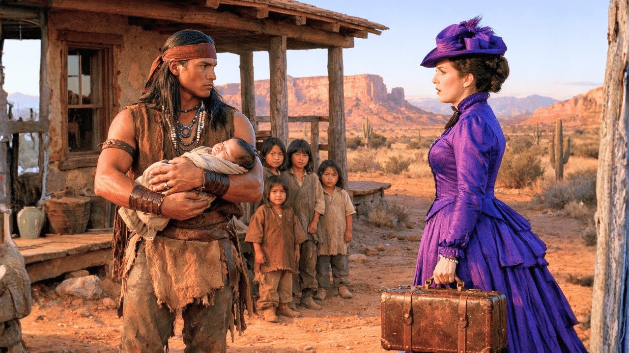 The wealthy widow returned to her deserted ranch, but found an Apache with five children