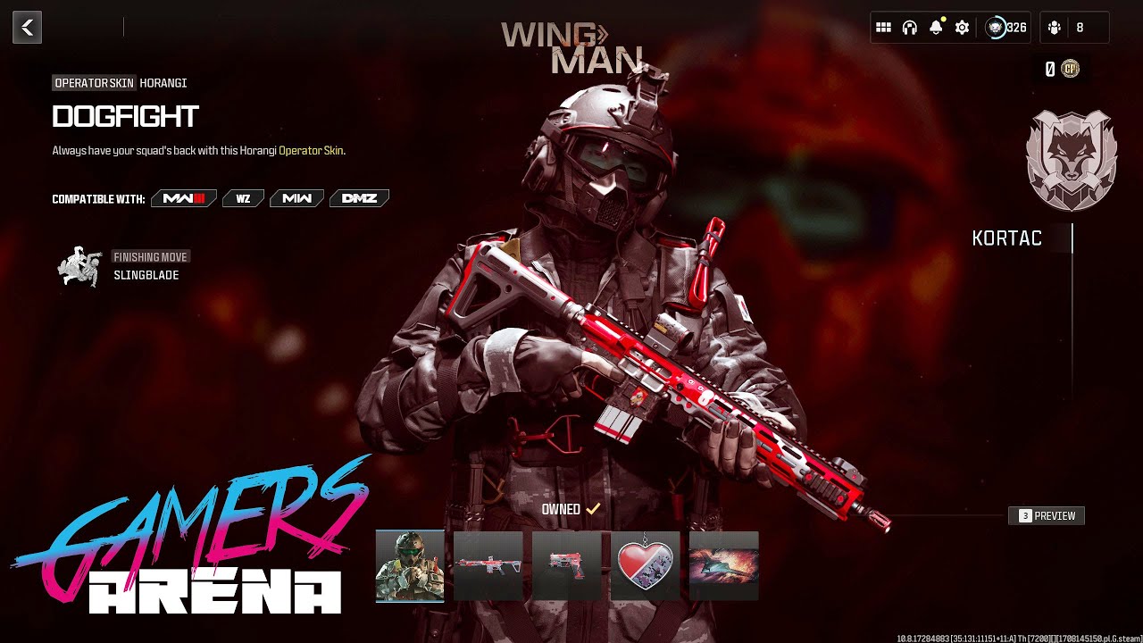 COD MW2 | MW3 WING MAN Horangi Operator Skin Hard Unlocked PS XBOX PC - Ultra Rare