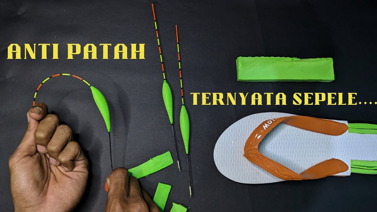 gampang banget...!! Ternyata membuat pelampung pancing anti badai dari busa itu mudah