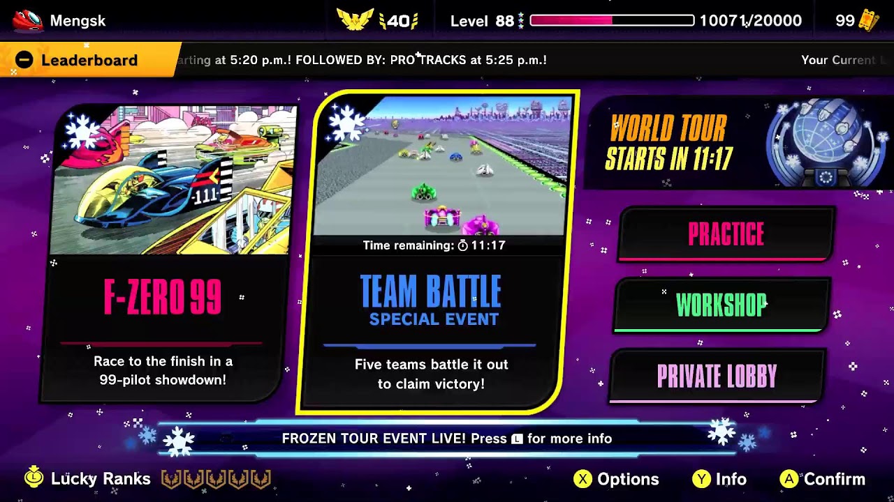 F-Zero 99 - Saturday Frozen World Tour
