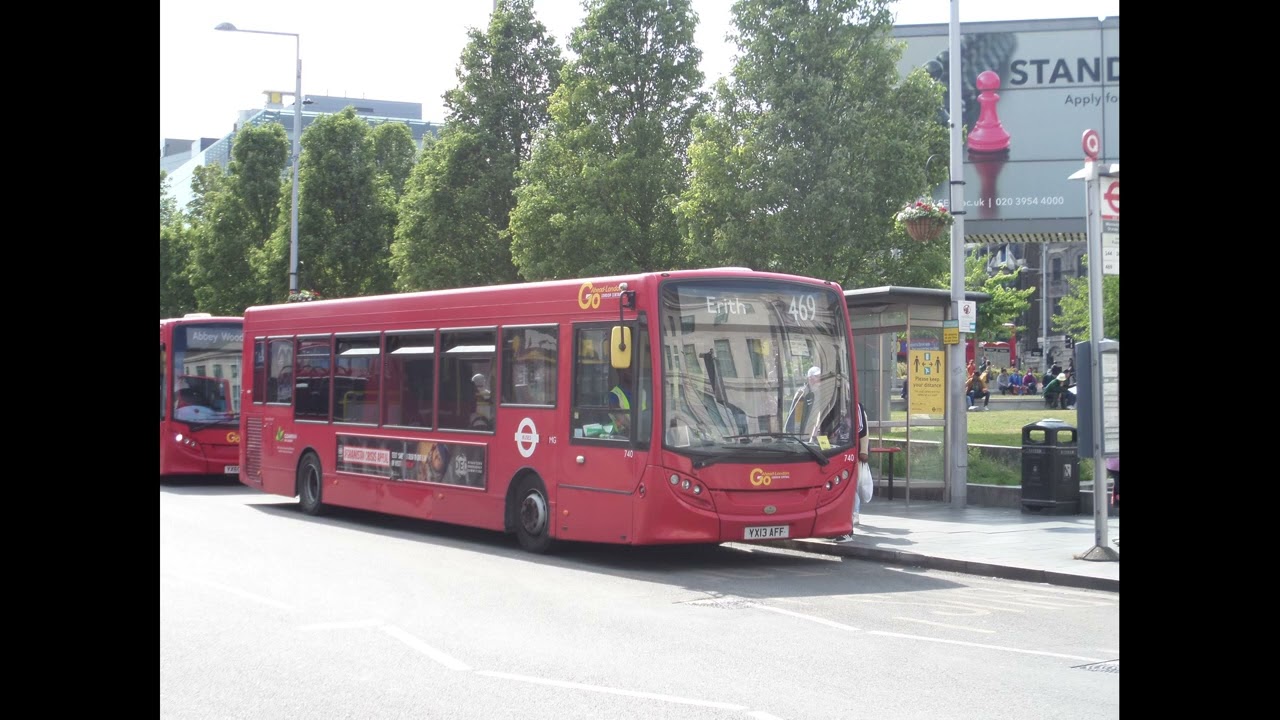 Enviro200 Go Ahead London Central 740 YX13AFF Route 469 Leaves at Woolwich Arsenal Station for Erith