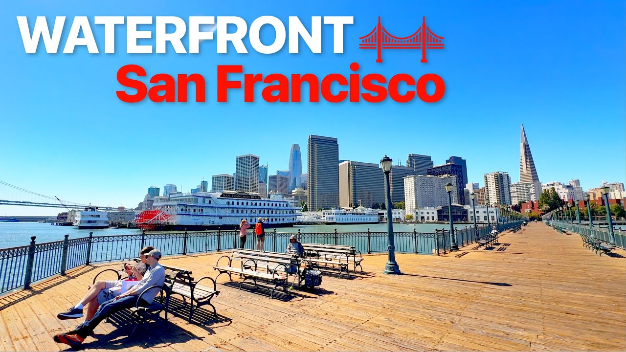 San Francisco, Waterfront Walk | The Embarcadero, Pier 7 & Ferry Building | 4K
