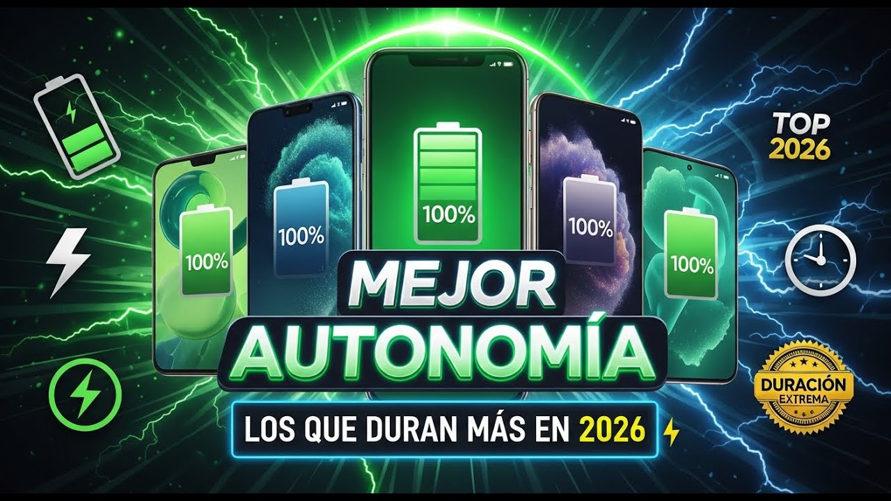 TOP MÓVILES CON LA MEJOR AUTONOMÍA 🔋 Los que duran más en 2026