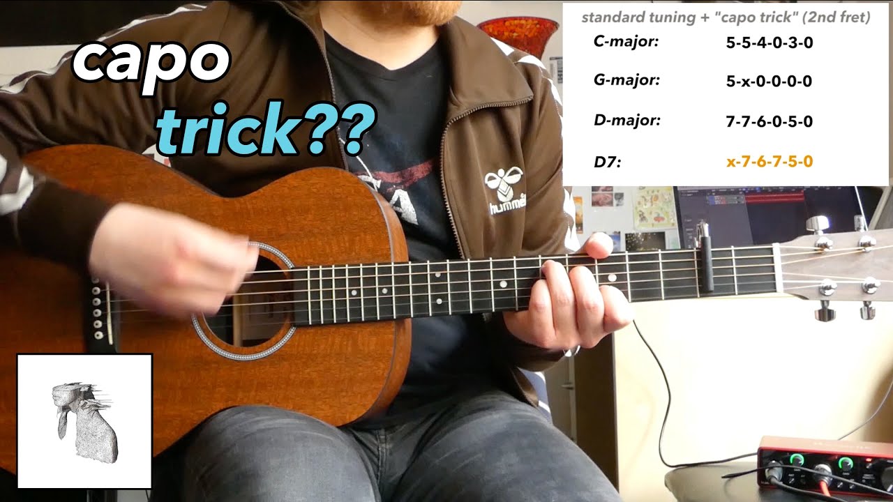 Coldplay's In My Place but somehow there's an acoustic guitar? (tutorial + cover)