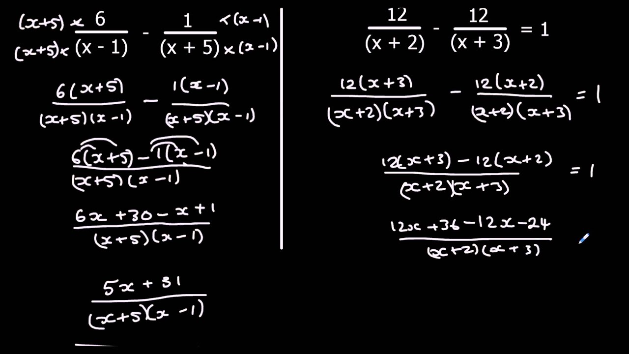 Algebraic Fractions