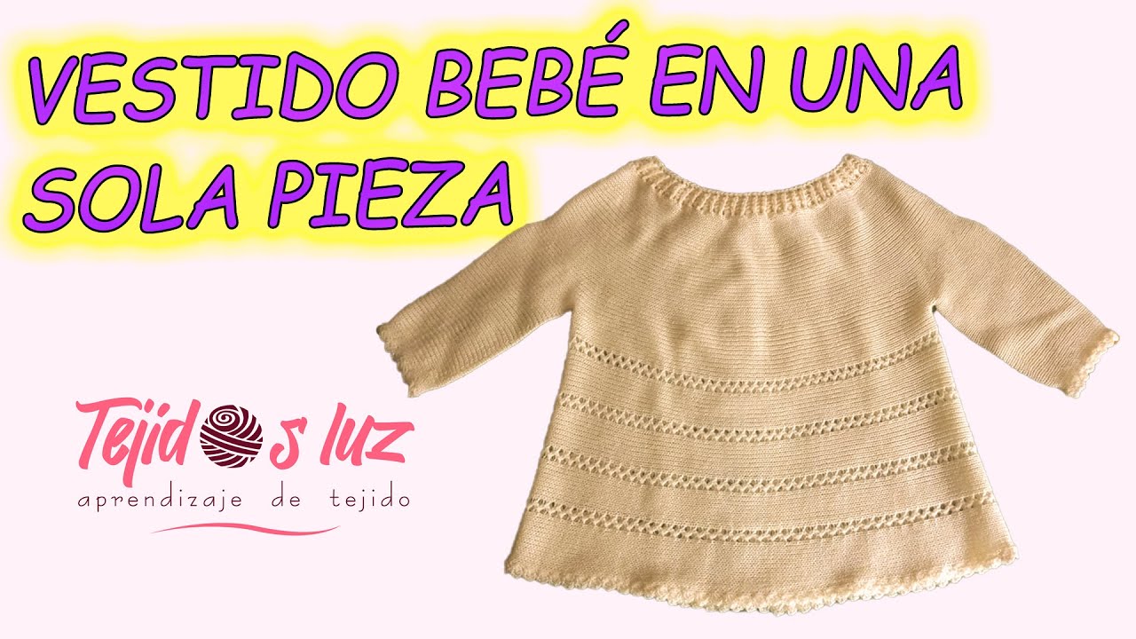 VESTIDO BEBÉ TEJIDO EN UNA SOLA PIEZA