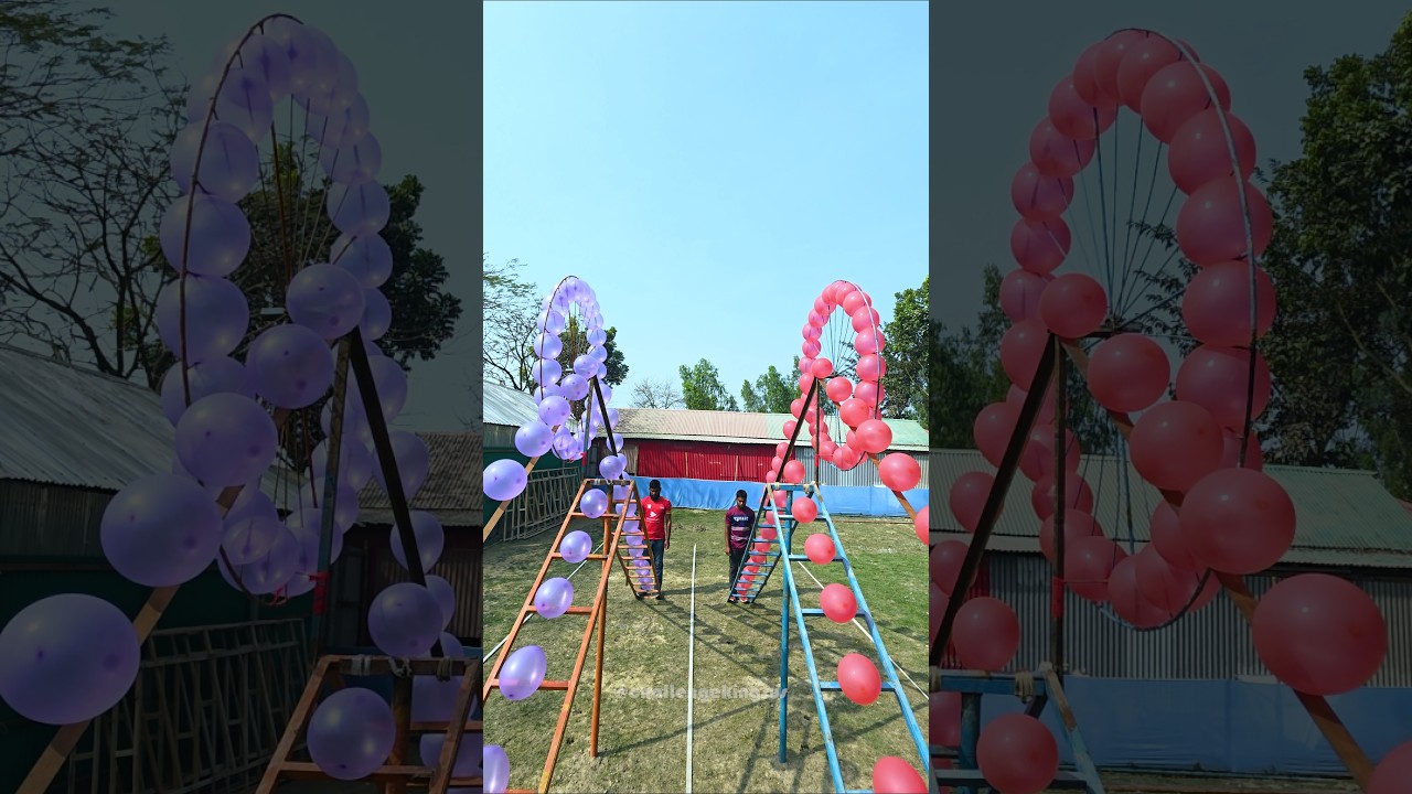 Who Survives Nonstop Balloon Chaos Until the End 🎈 ChallengeKings #shorts