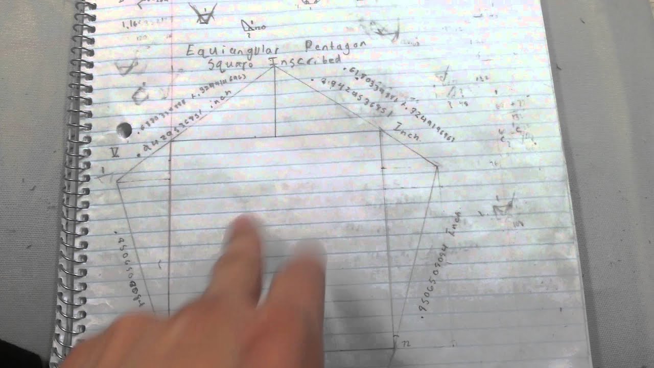 Equiangular Pentagon With Square Inscribed.